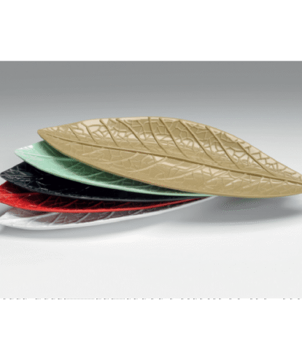 Alkan "Defne" Leaf-Shaped Melamine Platter - Large (17x47cm)