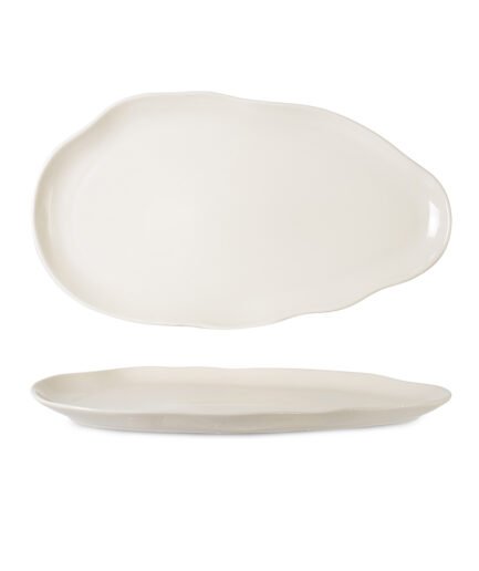 Kayla Cream Shallow Oval Plate