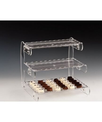 Alkan 2-Tier Polycarbonate Display Stand - Curved