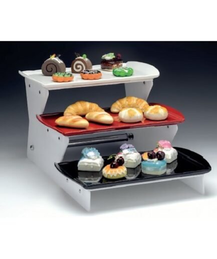 Alkan 2-Tier Melamine & Metal Display Stand
